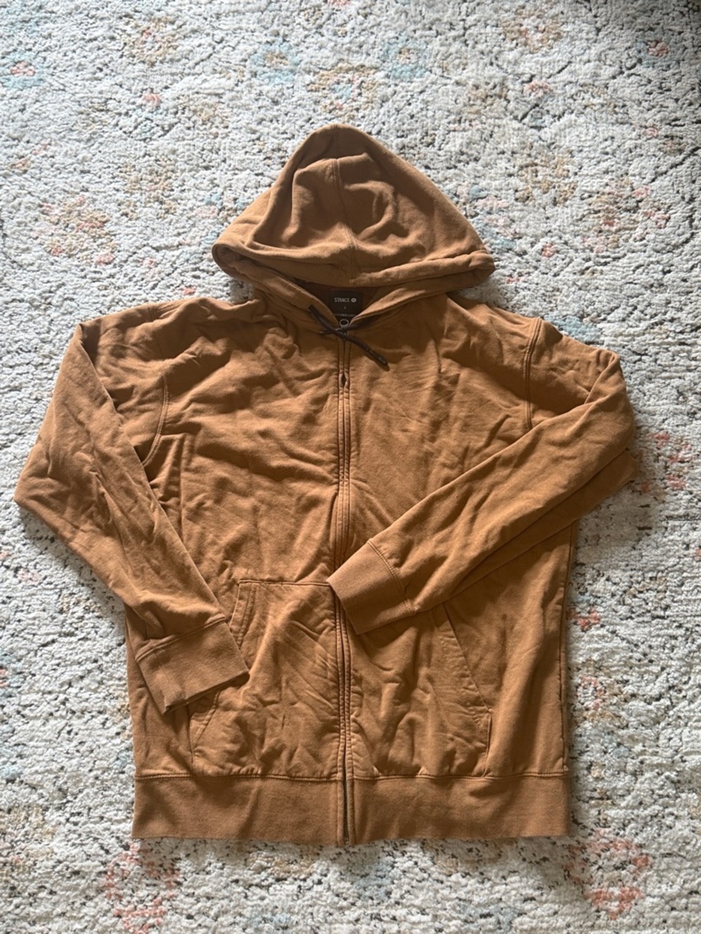 Stance Men's Zip Hoodie in coyote Brown